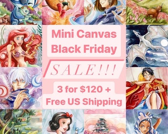 3 - Mini 8x10” Canvases - Black Friday Deal!!