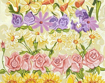Botanical Flowers - Premium Art Print