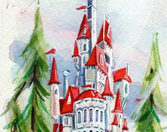 Enchanted Castle - 11x14" Premium Art Print