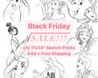 4 for 40 - Sketch Prints - Black Friday Deal!!