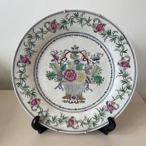 Bord, Schotel - Famille rose, Floraal, Tongzhi (1862-1873)