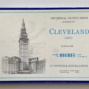 Charles H. Overly Studio Cleveland Correspondence Note Cards Envelopes Vintage