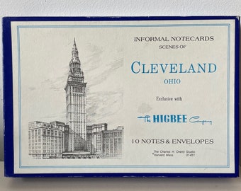 Charles H. Overly Studio Cleveland Correspondence Note Cards Envelopes Vintage