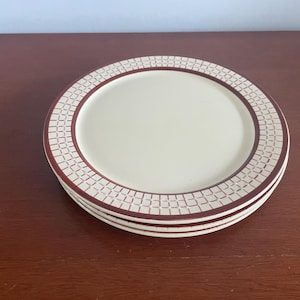 Longchamp Faïence Colmar - Drie vintage gebak of dessert bordjes