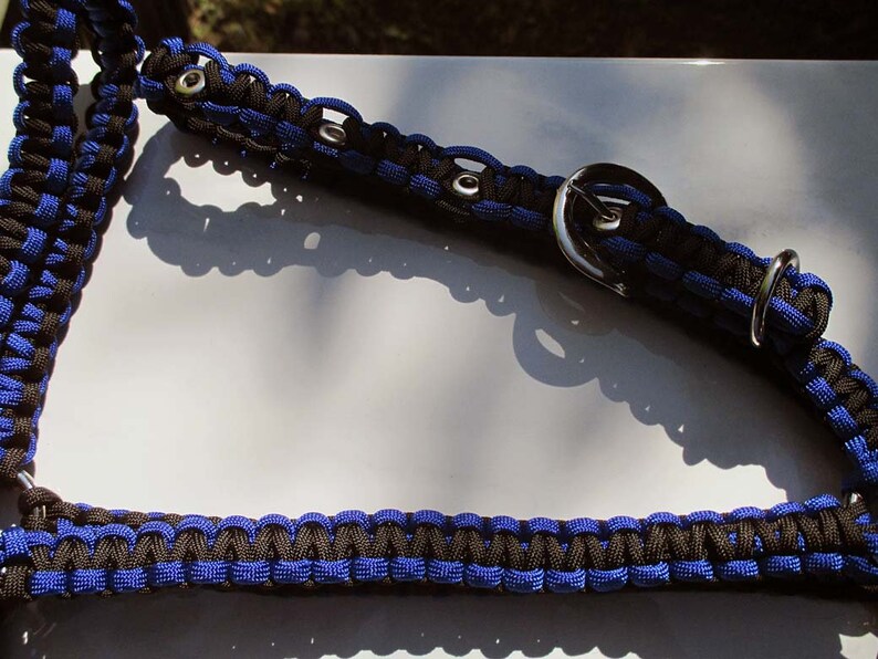 Black and Blue Paracord Halter and 6' Lead Etsy