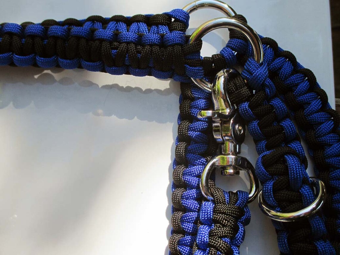Black and Blue Paracord Halter and 6' Lead Etsy