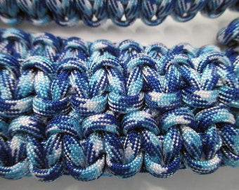 Ice Blue paracord halter with 6' Lead