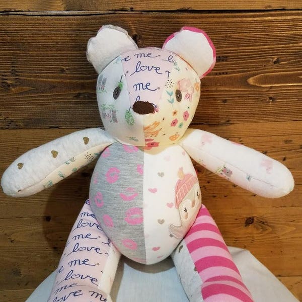 Custom Baby Memory Bears, handmade from your baby's clothing