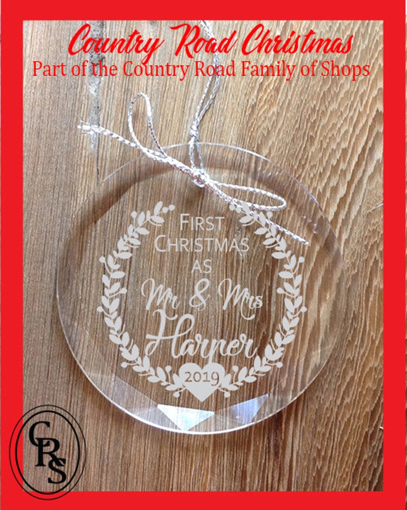 Personalized Crystal Christmas Ornament First Christmas as | Etsy