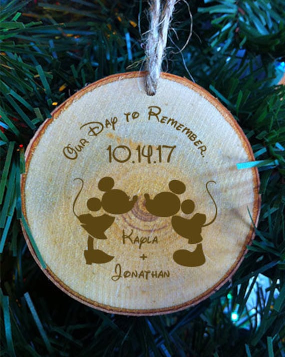 Personalized Disney Mickey And Minnie Kissing Wedding Wood Etsy