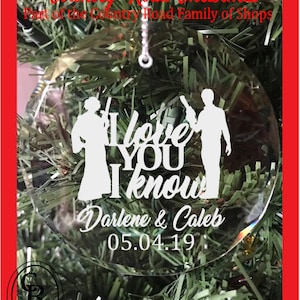 Personalized Crystal Ornament I Love You I Know christmas Ornament - Etsy