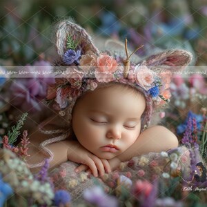 Newborn Digital Backdrop Photography, Face Insert Baby Digital Background Girl, Add face Digital Photo Prop Composite, Buttlerfly Backdrop