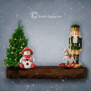 Christmas Digital Backdrop Background for Newborn and Toddler Kids