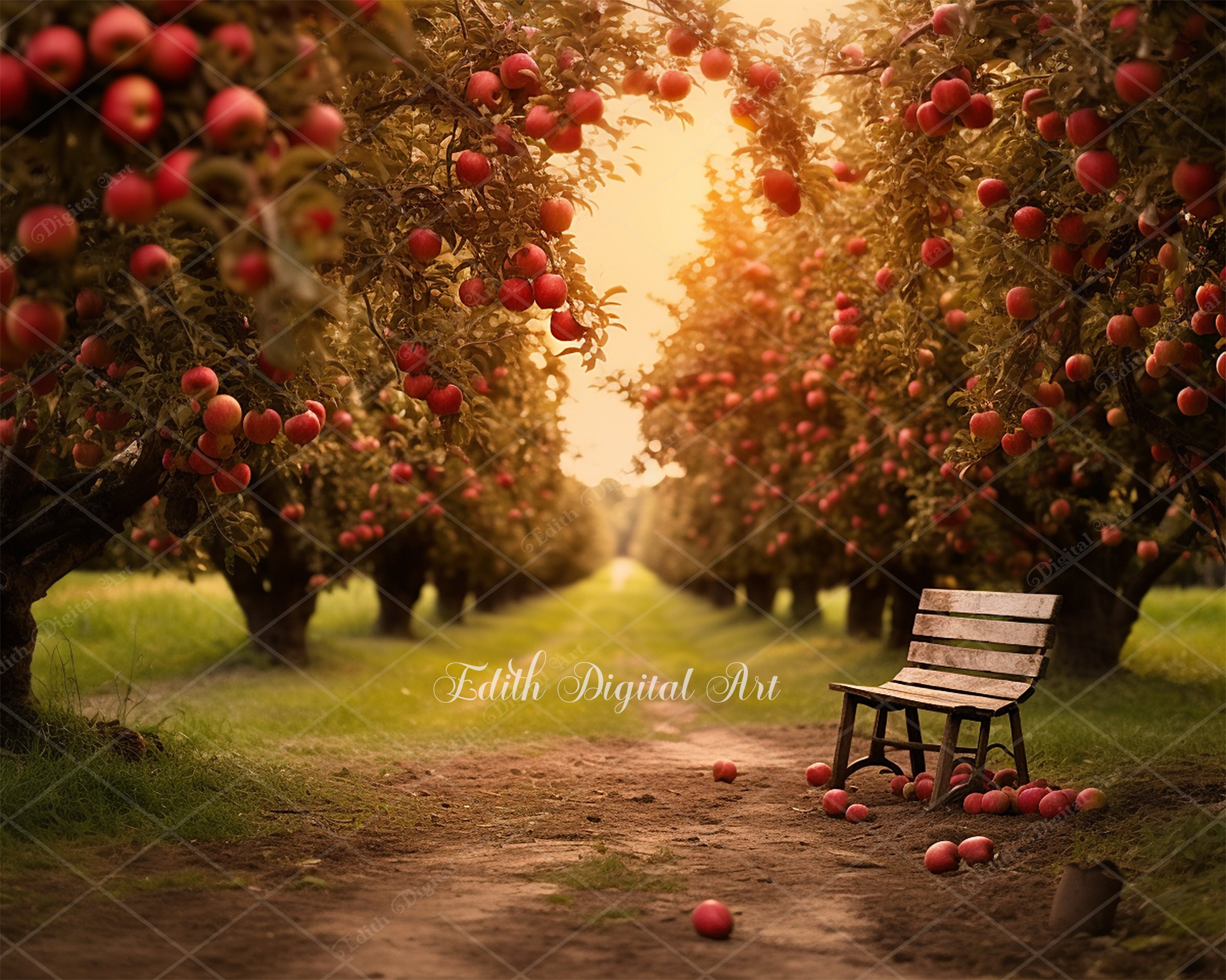 Fall Apple Orchard Wallpaper