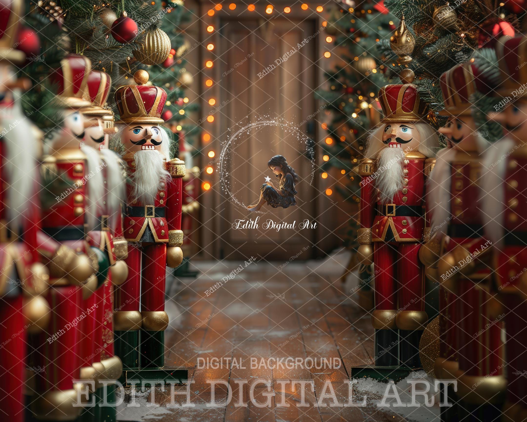 Nutcracker Backdrop Digital Christmas Background Studio Photo Composite ...