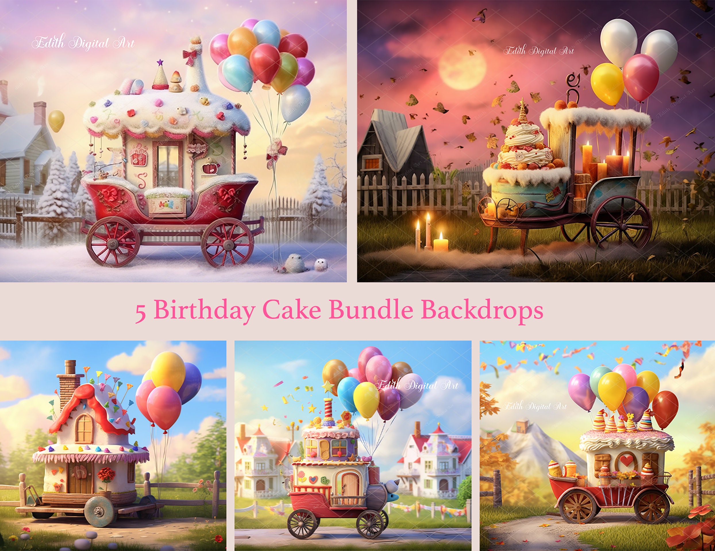Pastel Balloon Garland Background, Pink Background, Birthday Digital  Background, Digital Backdrops, Girl Photography Background,balloon Arch 