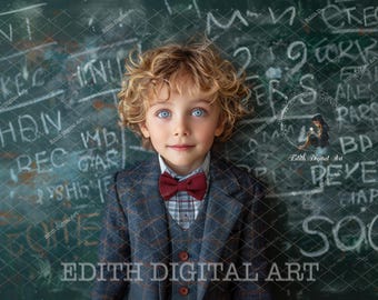 Back To School Digital Backdrop Photography, Chalkboard, Class Board, Pizarra, Photo  School Portrait Background Composite, Instant Download