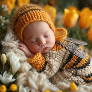 Newborn Digital Background Photography Portraits, Face Insert Baby Backdrop for Girl Add face Digital Photo Prop Composite, Floral Backdrops