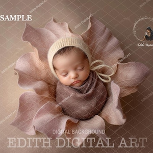 Newborn Digital Backdrop, Newborn Face Insert, Baby Girl Pink Flower, Add Face, Blush Background Photo Portrait, Creative Composite Download