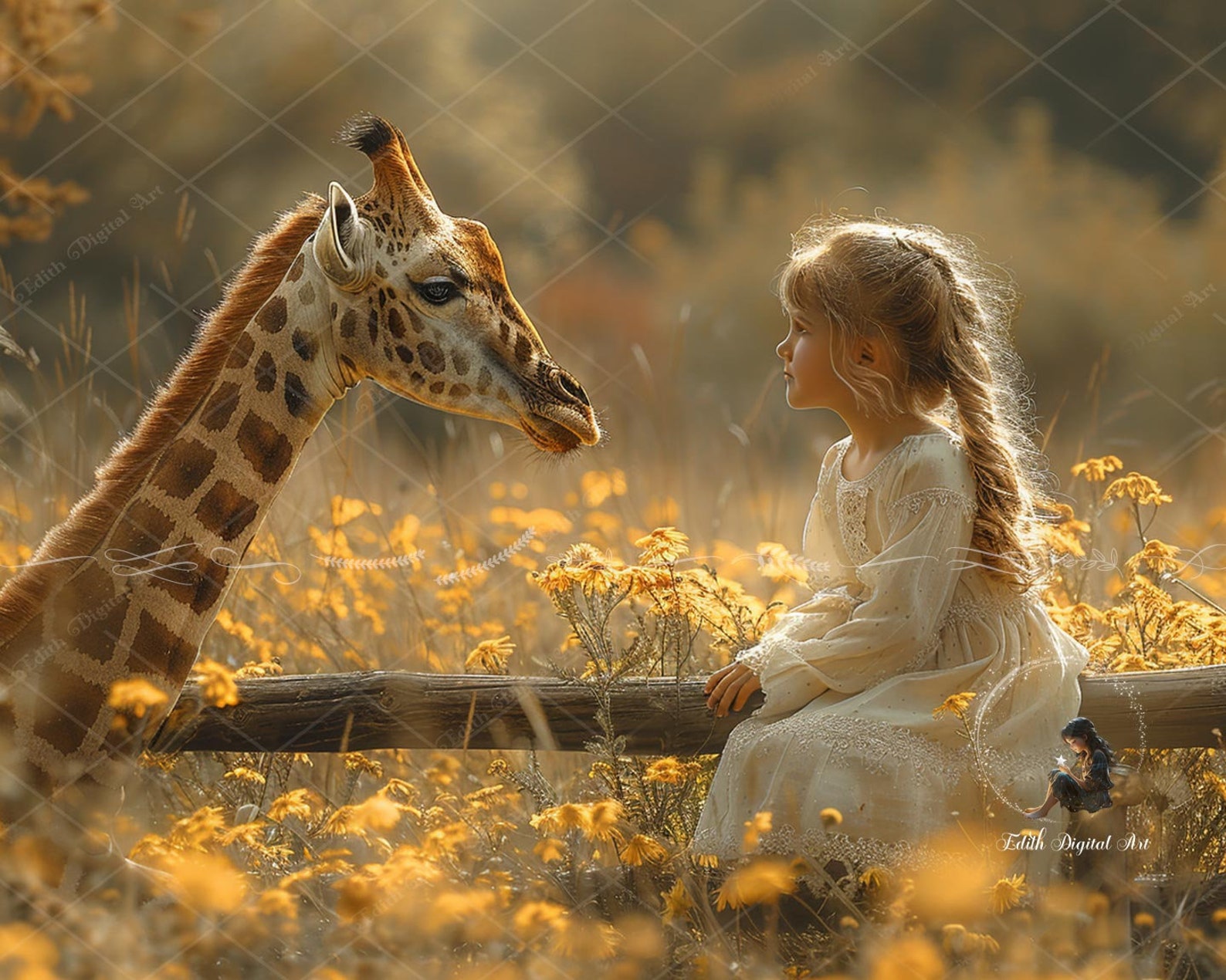 Spring Giraffe Giraffe Digital Background Photography , Digital Backdrop, Spring ...