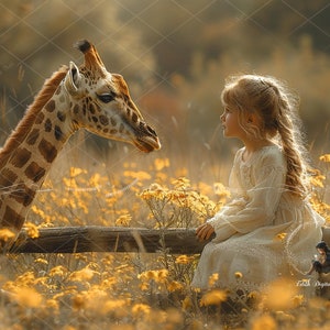 Giraffe Digital Background Photography , Digital Backdrop, Spring ...