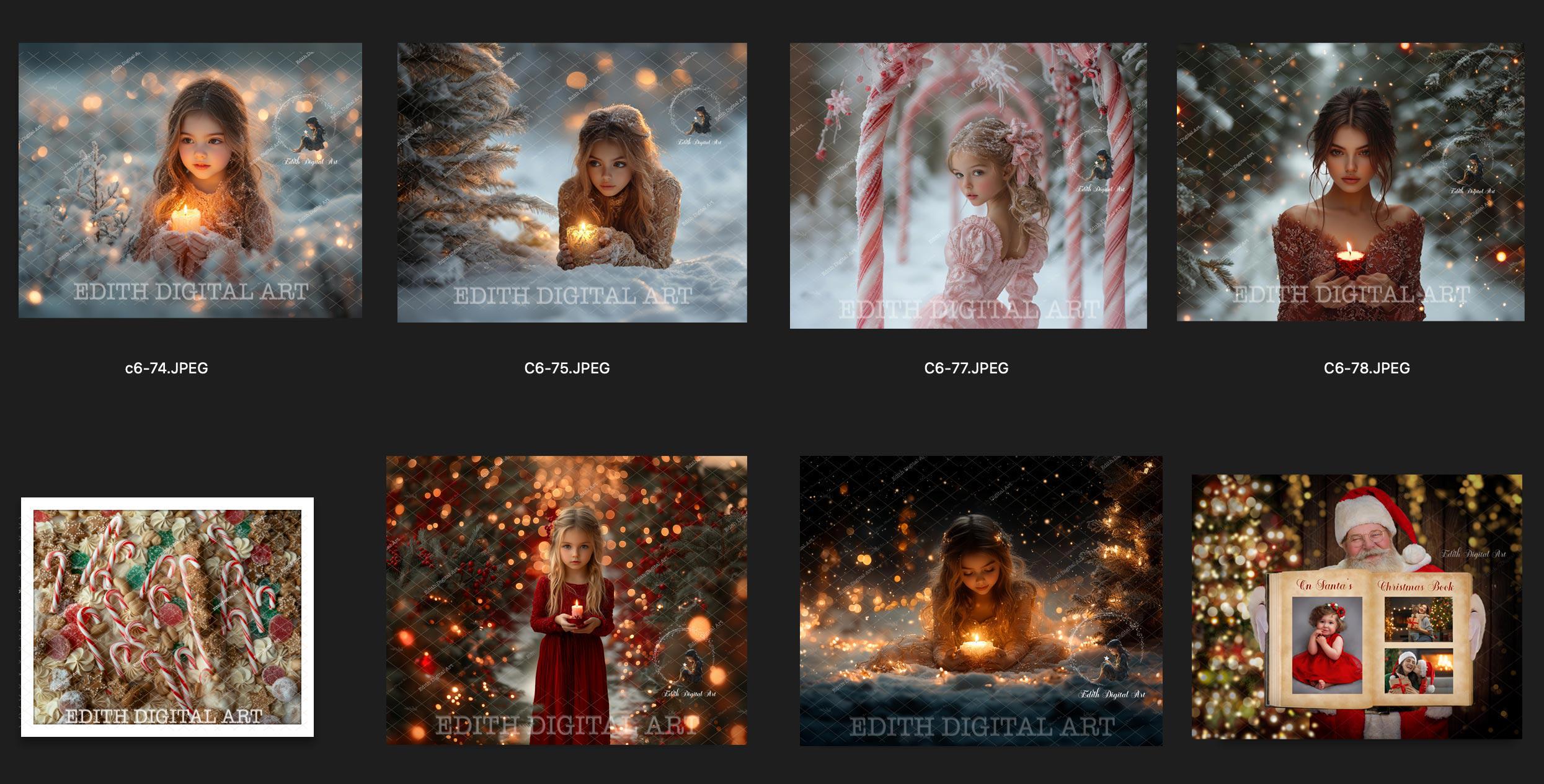 Christmas Digital Backdrop Bundle, Christmas Background Photography, 80 ...