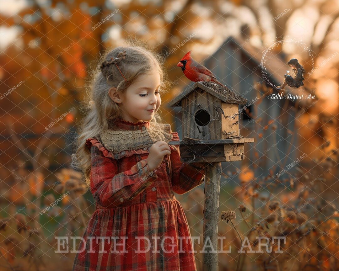 Cardinal Backdrop Red Cardinal Backdrop Digital Background Photography Composite, Fall ...