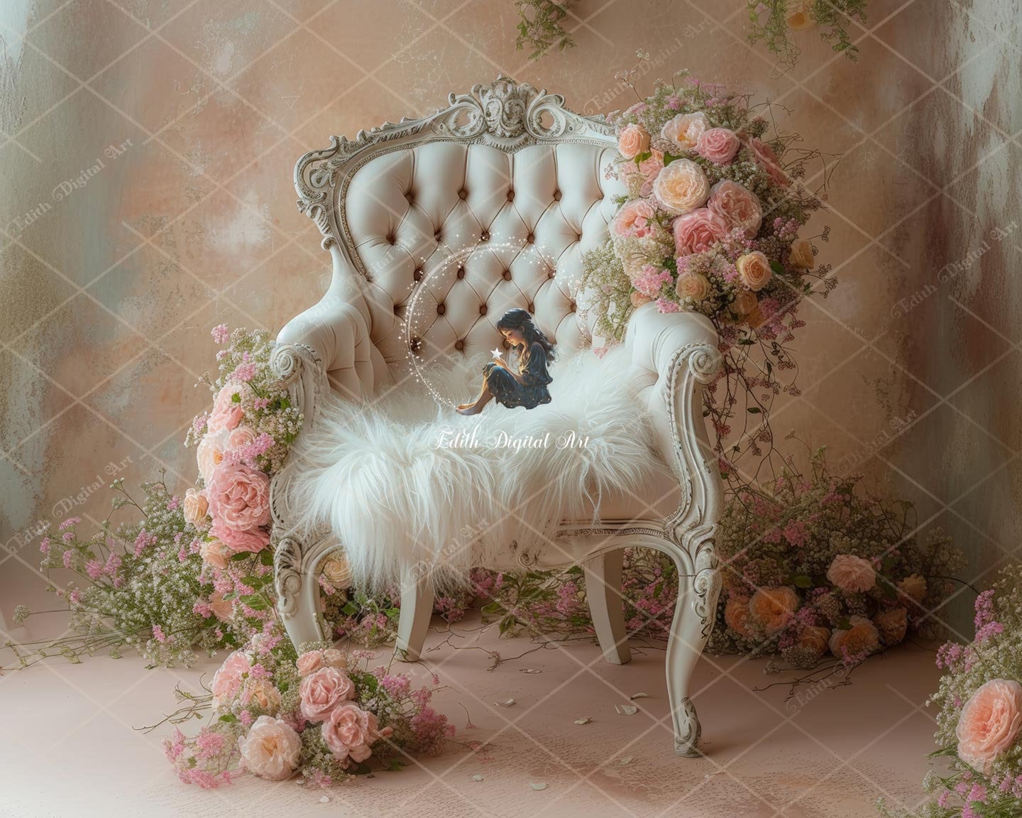 Telón Fondo Boda Fondo Fotográfico De Flores De Cerezo AOFOTO - 10x8 Pies  Ideal Para Bodas Y Sesiones De Estudio Fondo Vinilo Eventos, image size:1440x1152