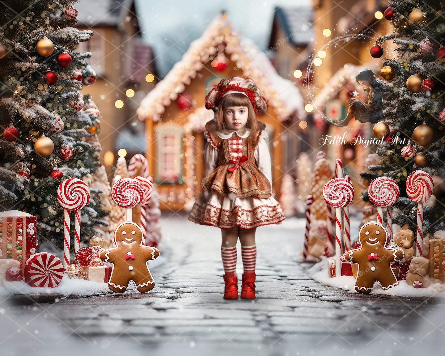 Ginger Backdrop Gingerbread Digital Backdrop, Christmas Digital Background Photography ...