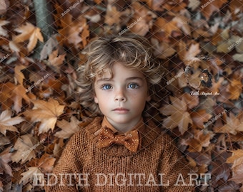 Autumn Leaves Background Digital Photography, Creative, Woodlands Ground, Outdoor Portraits, Fall Digital Backdrop, Instant Download Photo