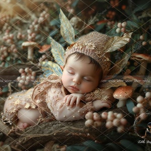 Face Insert Digital Backdrop for Newborn Photography Composite, Baby Background Girl, Fairy, Floral Pink Blomms, Enchanted Forest, Download