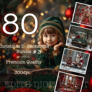 Pode incluir: Um conjunto de 80 fundos digitais de Natal, perfeitos para fotógrafos e artesãos. Os fundos apresentam uma variedade de cenas festivas, incluindo uma floresta nevada, uma sala de estar aconchegante e um mágico país das maravilhas de inverno. Os fundos são de alta resolução e 300 dpi, garantindo imagens nítidas e claras.