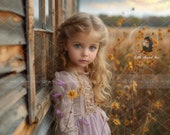 Autumn Digital Backgrounds For Photography Composites, Country Backdrops, Fall Yellow Flower Field, Barn Window, Studio Outdoors Portraits