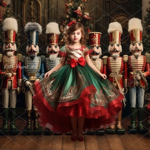 Nutcracker Backdrop Photography, Christmas Digital Backdrop, Christmas Digital Background, Nutcracker Overlay, Fantasy Holiday Template.