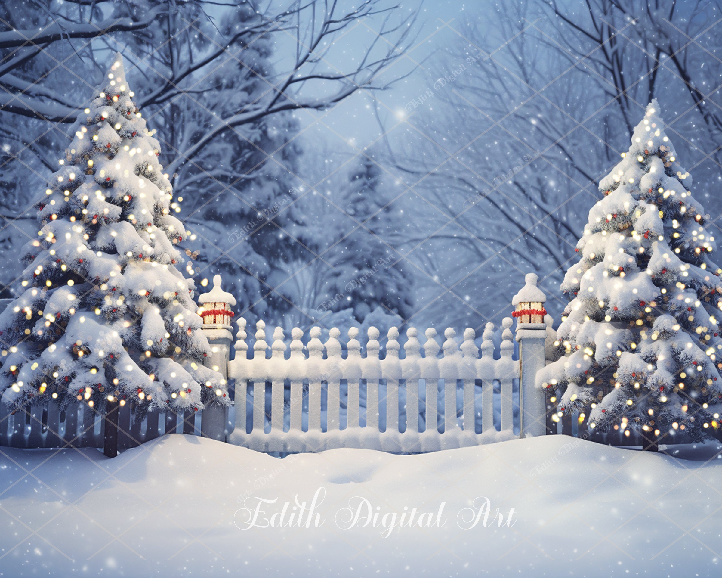 Fotografía de fondo digital navideña, fondo de bosque de fantasía de madera  de invierno con nieve, descarga instantánea de composición de Photoshop al  aire libre de Navidad. - Etsy México, image size:2400x1920