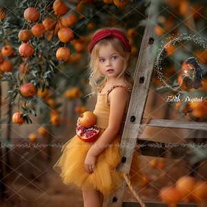 Autumn Orchard Digital Backdrop Photography, Fall Background Composite, Kids Outdoors Portrait, Farm, Harvest Trees, Instant Download Photo.