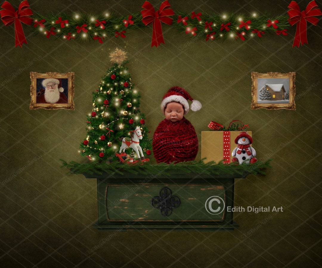Christmas Digital Backdrop Photography, Toddler, Family, Newborn ...