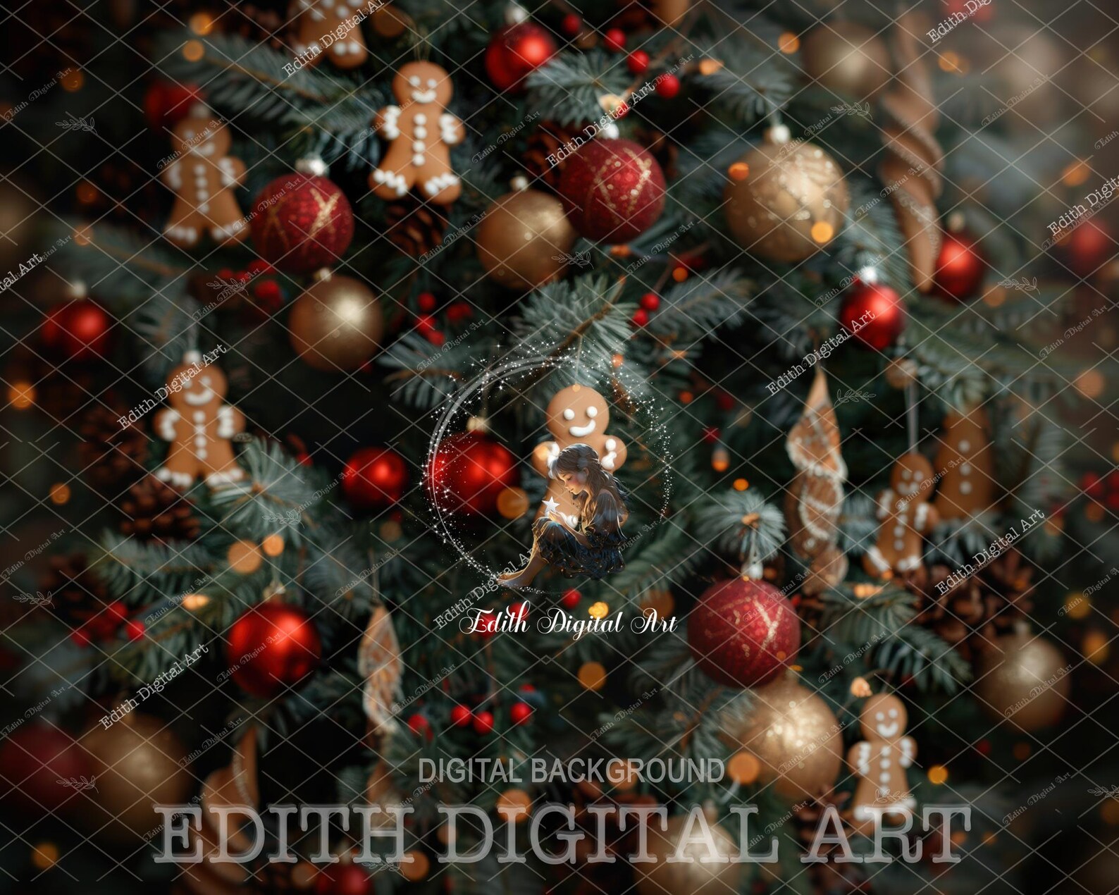 Gingerbread Digital Background Photography Portrait, Studio Background ...
