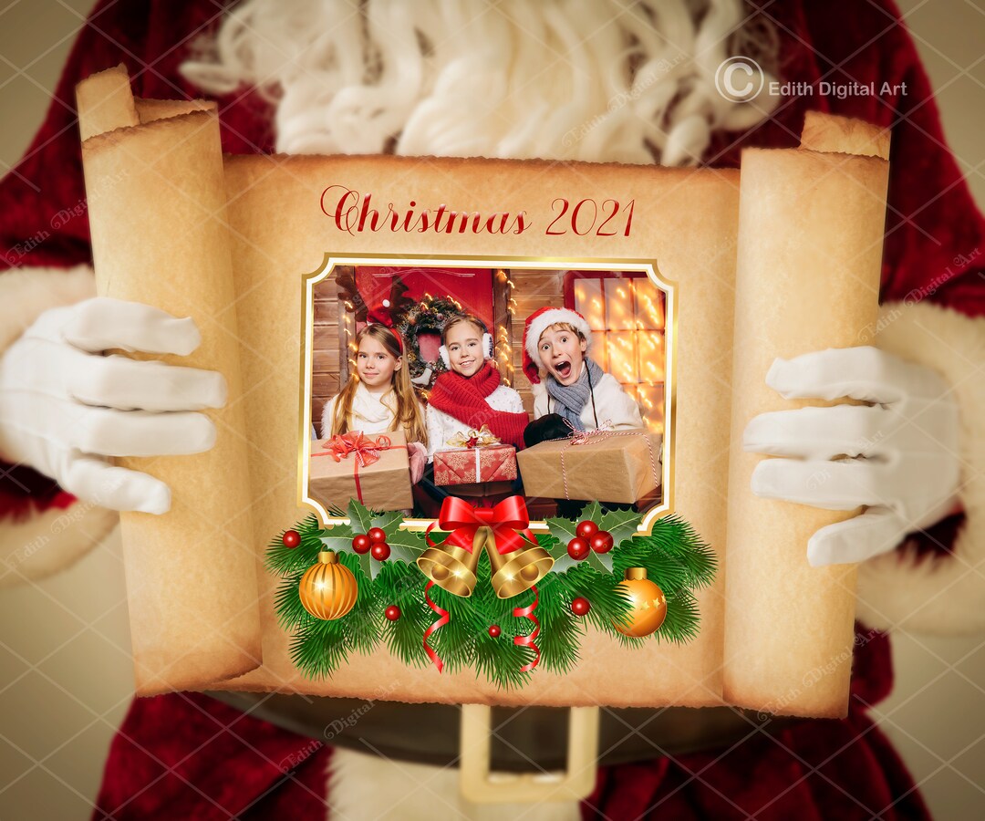 Christmas Digital Backdrop Background Santa Holiday Christmas - Etsy