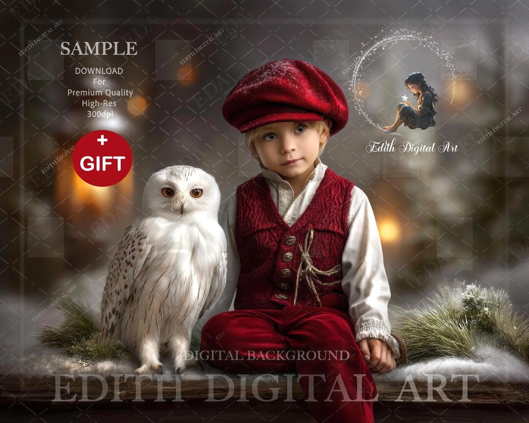 Christmas Digital Backdrop for Photography Composites. Snow Bench With ...