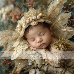 Photographie de toile de fond numérique nouveau-né, insertion de visage fille de fond bébé, ajouter visage Photo numérique Prop Composite, téléchargement de Portrait de fée
