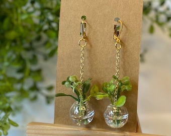 Mini Propagation Earrings | Faux Plant Earrings