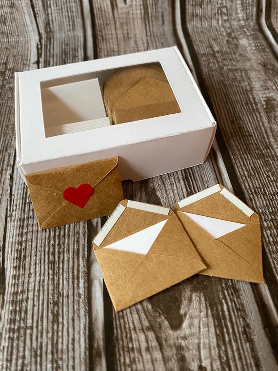 Teeny Tiny Love Notes: Self Sealing Envelopes | 15 notes per box | 1.5x1in