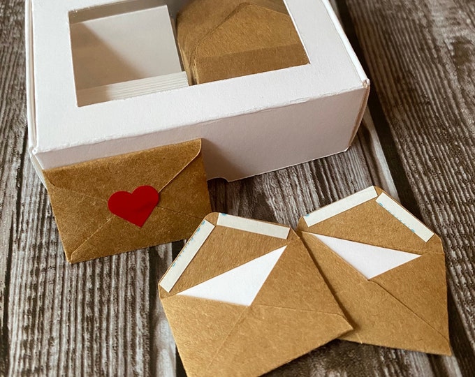 Teeny Tiny Love Notes: Self Sealing Envelopes | 15 notes per box | 1.5x1in