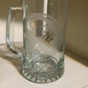 Glass Etched 16 oz Beer glass (fsu)