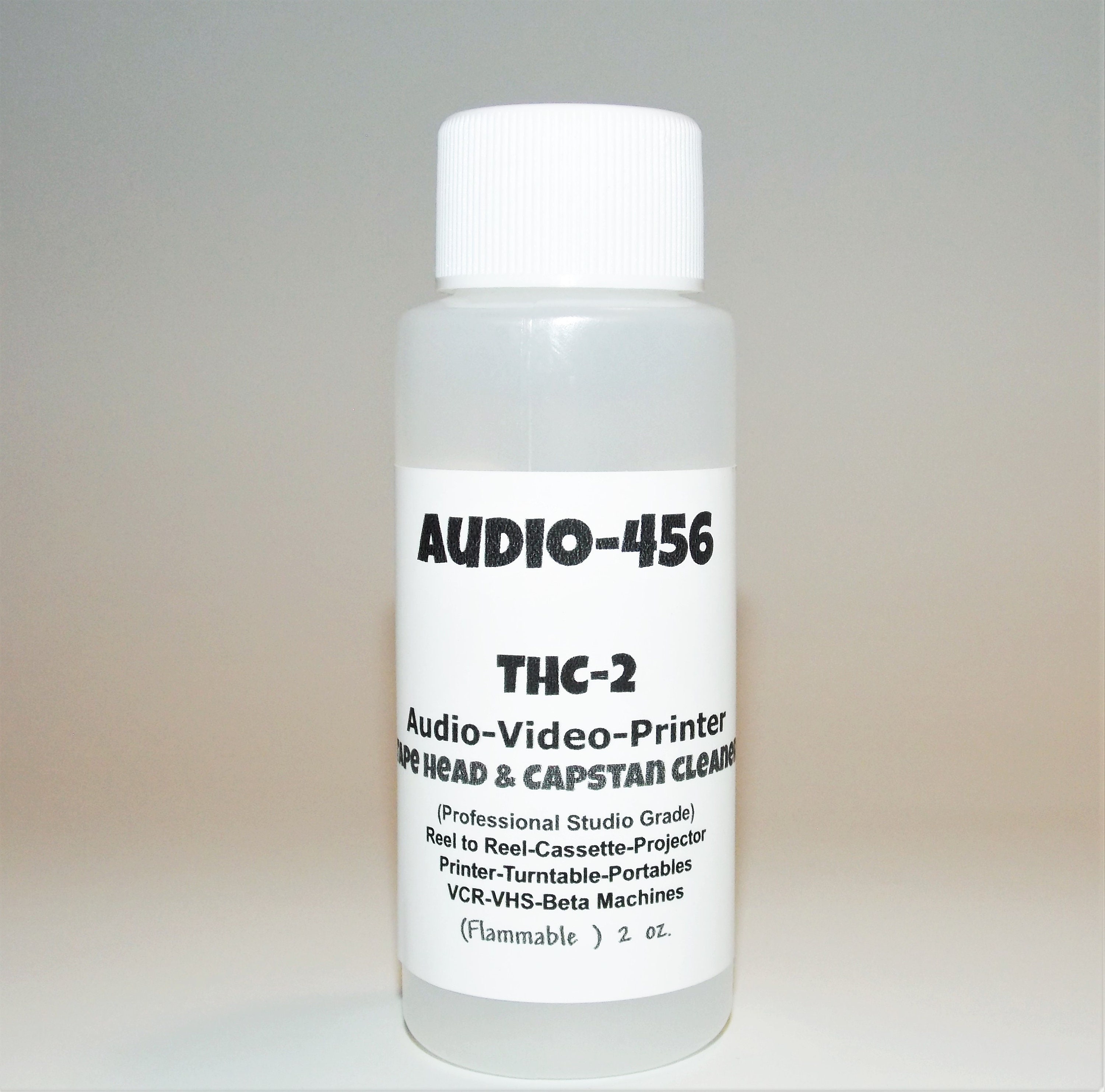 Audio 456 THC-2 -2oz Tape Head & Capstan Cleaner for Reel to  Reel,Cassette,Tape Echo,VCR,Beta ,Movie Projectors ect ect (formerly  SR-Audio)