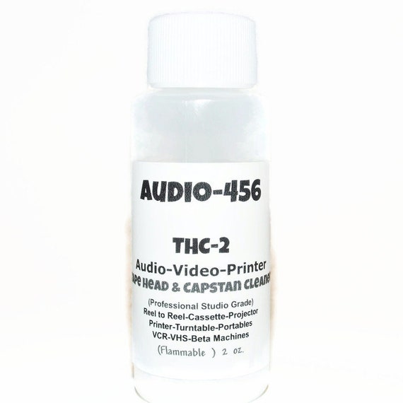 Audio 456 THC-2 -2oz Tape Head & Capstan Cleaner for Reel to  Reel,Cassette,Tape Echo,VCR,Beta ,Movie Projectors ect ect (formerly  SR-Audio)