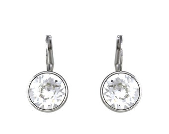 Baby Crystal Bella Mini Round  Clear Crystal Earrings with SWAROVSKI Crystals