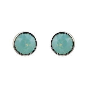 Frauen Crystal Bella Rhodium vergoldet Pacific Opal Ohrstecker mit echten SWAROVSKI Kristalle gemacht