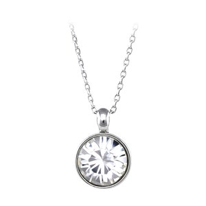 Gewone ronde Bella rhodium-vergulde kristallen ketting gemaakt met echte SWAROVSKI kristallen